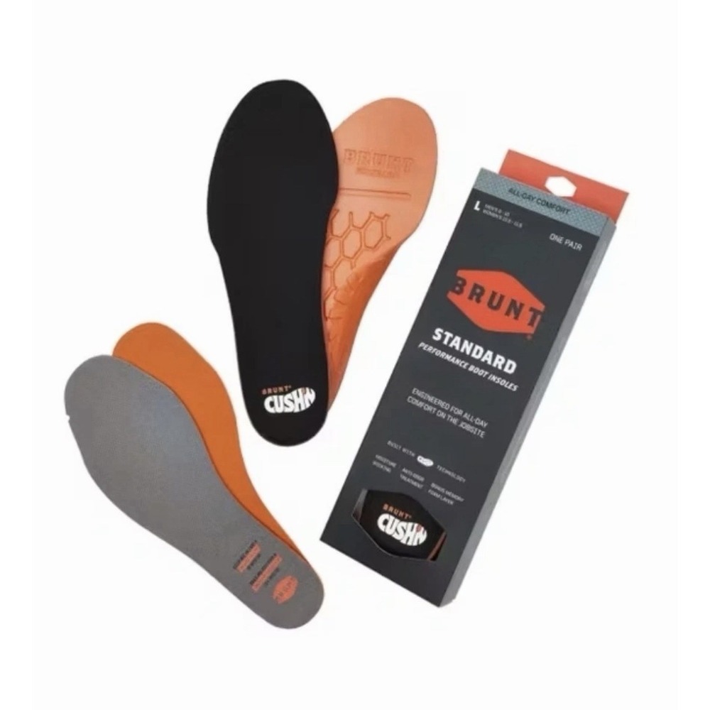 Brunt Standard CUSH'N Insoles - Black Size S Men's 6-7 Women's 7.5 - 8.5